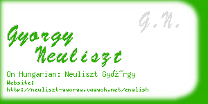 gyorgy neuliszt business card